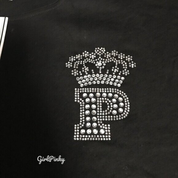 VS PINK FLARE LEGGINGS IN PURE BLACK BLING & CAMPUS TEE IN LIMITED EDITION XS-2X - Picture 8 of 10